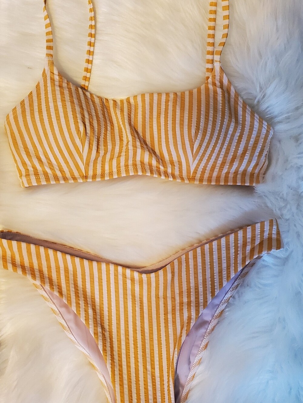 lululemon seersucker swim top + bottom